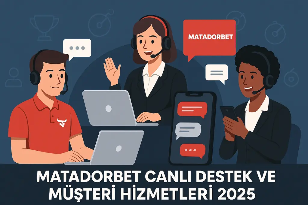 Matadorbet müşteri temsilcileri modern ofiste